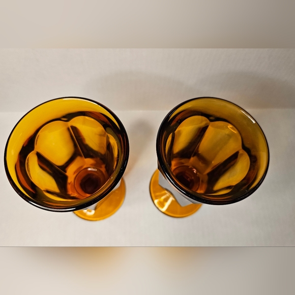 [#2] (2) Tea Glasses - Imperial Glass Ohio: Old Williamsburg Amber - Picture 4 of 13